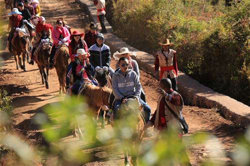 這里交通便利，區(qū)位優(yōu)越，境內(nèi)擁有高原濕地、茶馬古道、環(huán)湖生態(tài)步道、臥虎山、傳統(tǒng)古村、環(huán)海觀光大道等自然風(fēng)光，以及多彩的納西文化和獨特的田園風(fēng)光，是一個以自然資源和文化資源為主要特色的旅游名村。